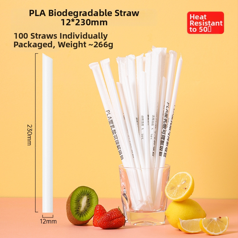 Biaoyin hardware Paie de unică folosință groase, drepte, ambalate individual, pentru magazine comerciale de ceai cu perle, din plastic