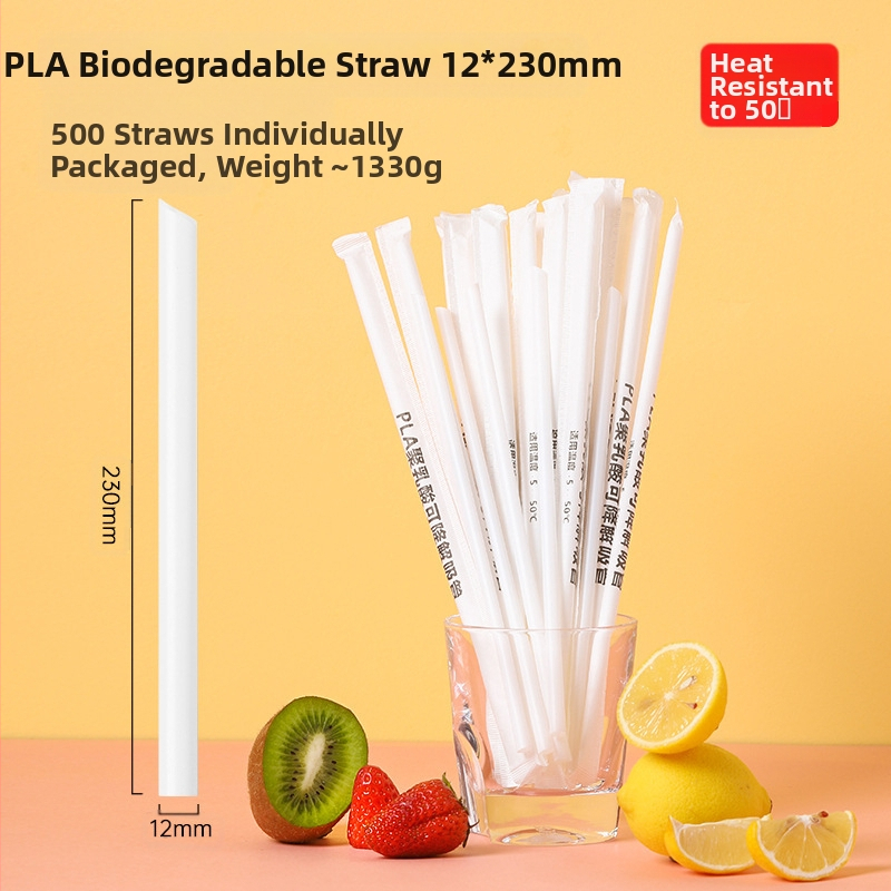 Biaoyin hardware Paie de unică folosință groase, drepte, ambalate individual, pentru magazine comerciale de ceai cu perle, din plastic