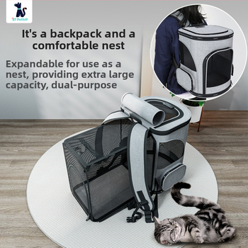 Baorui τσάντα κατοικίδιων - Μεγάλης χωρητικότητας φορητή κάψουλα διαστημικού τύπου για γάτες και σκύλους, ύφασμα Dragon Dance Cloth, απλός σχεδιασμός, μεσαία σκληρότητα