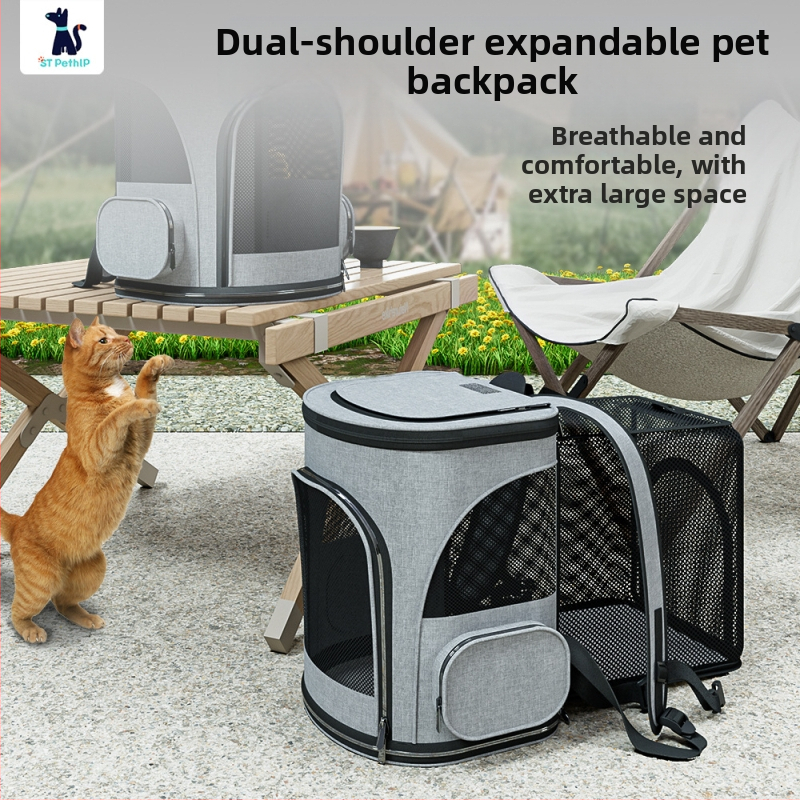 Baorui τσάντα κατοικίδιων - Μεγάλης χωρητικότητας φορητή κάψουλα διαστημικού τύπου για γάτες και σκύλους, ύφασμα Dragon Dance Cloth, απλός σχεδιασμός, μεσαία σκληρότητα