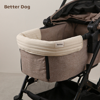 Σετ καροτσιού για κατοικίδια — μαξιλάρι καθίσματος από 100% βαμβάκι, περιλαμβάνει προστατευτικό κάλυμμα φράγματος κατά λεκέδων και μαξιλαράκι