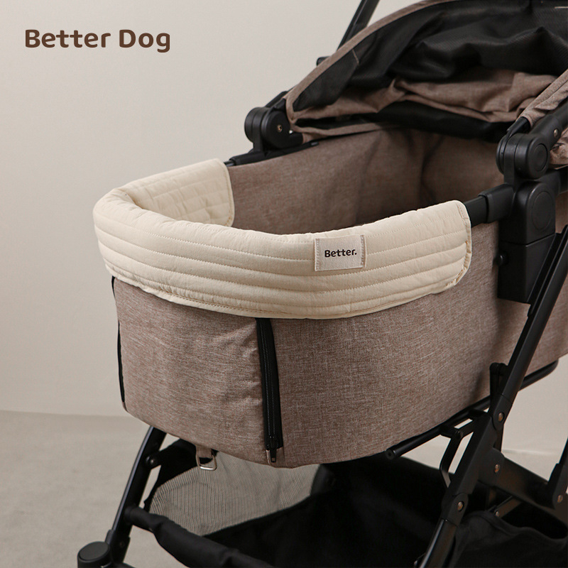 Háziállat-kocsi készlet — 100% pamut ülőpárna, szennyeződés elleni védőborítás a kerítéshez és párna