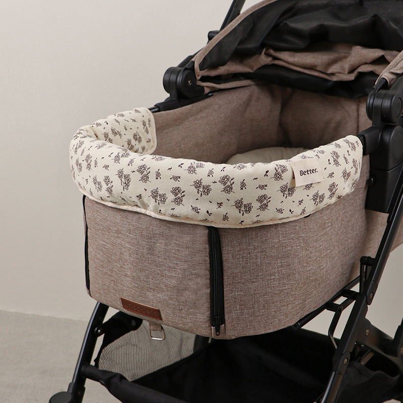 Háziállat-kocsi készlet — 100% pamut ülőpárna, szennyeződés elleni védőborítás a kerítéshez és párna