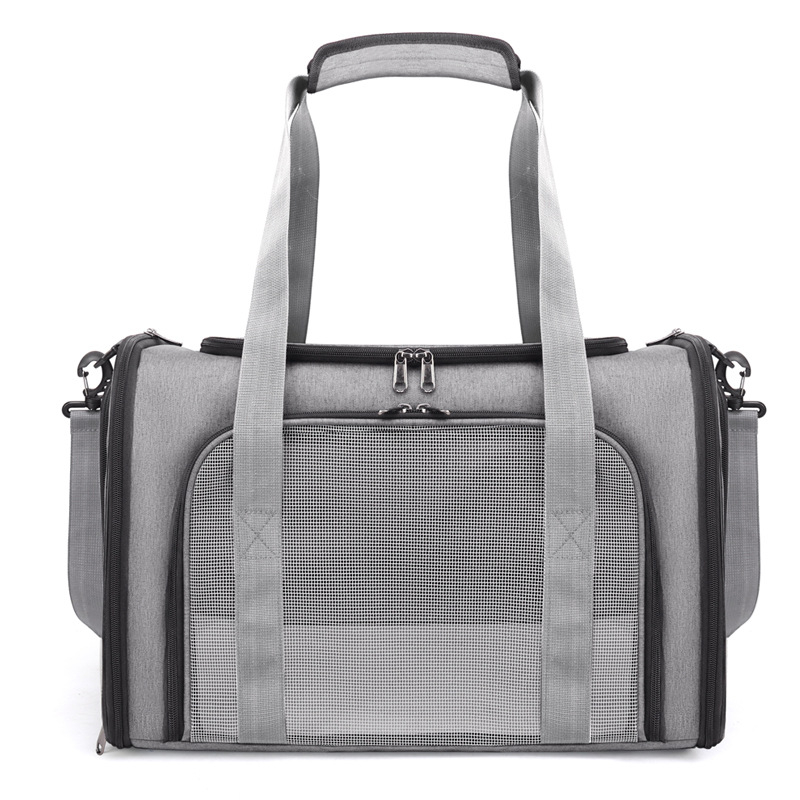 Τσάντα μεταφοράς κατοικίδιων - αναπνεύσιμη εξωτερική θήκη για γάτες και μικρού/μεσαίου μεγέθους σκύλους, ύφασμα Oxford, με αντίθετο χρωματικό μοτίβο