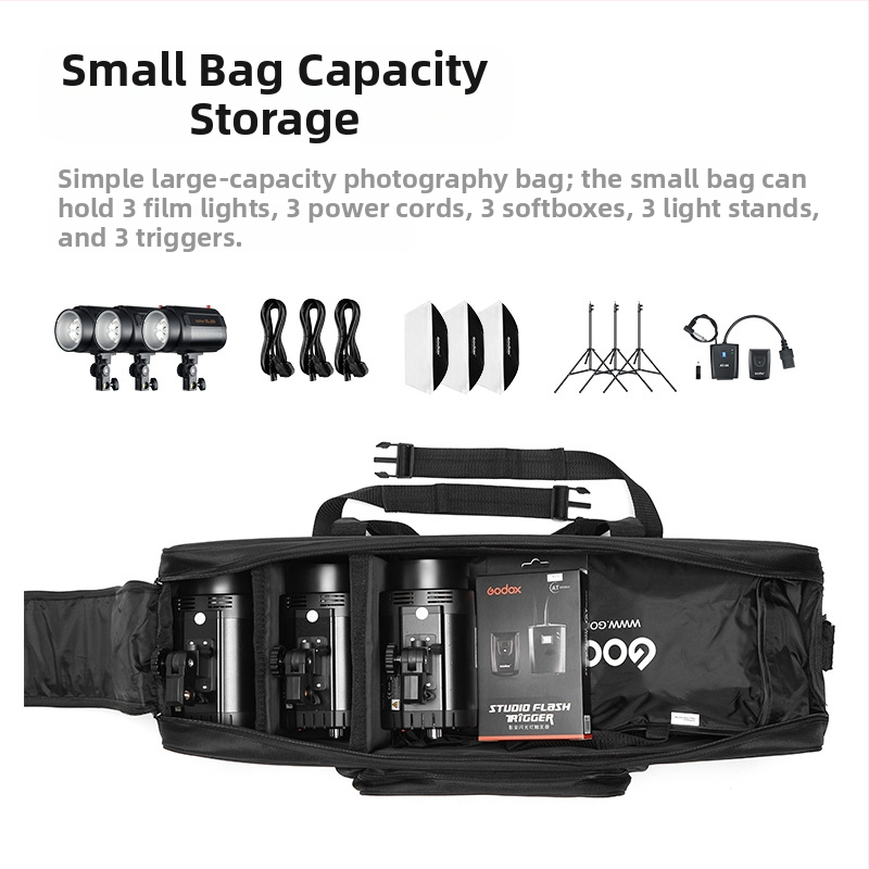 Фотографски комплект: държач за светлина и чанта за трипод – Zhijie, Oxford плат, обща съвместимост, тегло 1,64 кг