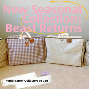 Τσάντα αποθήκευσης κουβερτών για νηπιαγωγείο – καμβάς, πολυλειτουργική, εθνικό στυλ