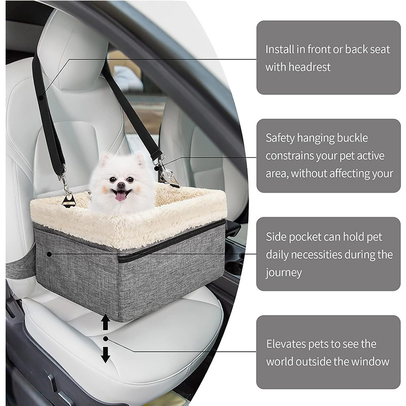 SC Oxford kelioninė automobilių sėdynės krepšys gyvūnams, 20L talpa, vidutinio minkštumo