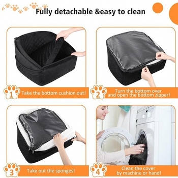 Кучешка автомобилна седалкова възглавница – плат; ултразвуково релефно кадифе; за кучета; не е внос