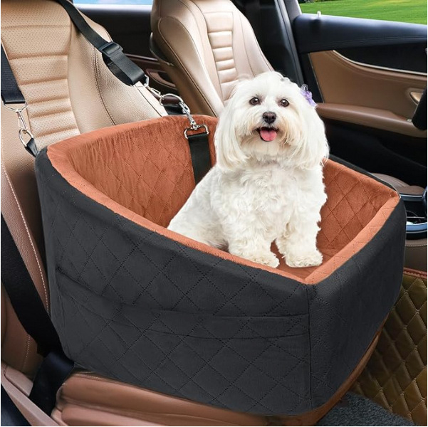 Кучешка автомобилна седалкова възглавница – плат; ултразвуково релефно кадифе; за кучета; не е внос