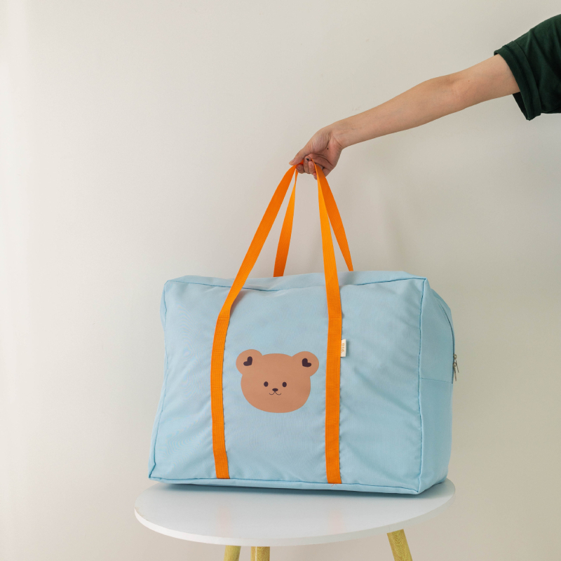 Gyerekeknek készült vászon ágyneműtároló táska állatfej mintával, nagy kapacitású, többfunkciós