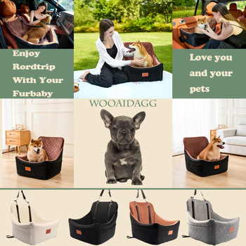 Кучешко гнездо за автомобил с удебелена бустер-подложка, свалящо се и лесно за почистване (Материал: плат; Произход: Дзешшо, Аньхуи; Марка: New Pet; Приложимо: кучета)