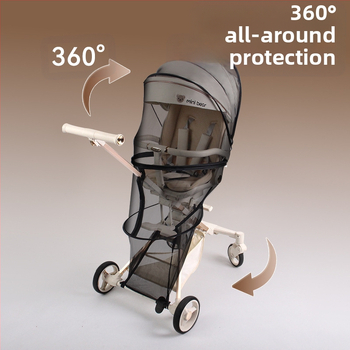 Ratiņu moskītu tīkls ar pilnu pārklājumu, vēja izturīgs, pret kukaiņiem, saules aizsardzība, saliekams