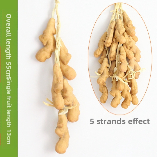 Vaisių ir daržovių vėrinė su kukurūzu, raudonąja paprika, česnaku ir dirbtiniais žemės riešutais – Kinų stiliaus dekoratyvinis aksesuaras namams ir restoranams (dovana bendraklasiams; Kalėdos; naujakuriams)