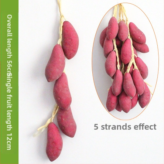 Vaisių ir daržovių vėrinė su kukurūzu, raudonąja paprika, česnaku ir dirbtiniais žemės riešutais – Kinų stiliaus dekoratyvinis aksesuaras namams ir restoranams (dovana bendraklasiams; Kalėdos; naujakuriams)