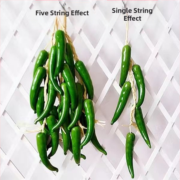 Vaisių ir daržovių vėrinė su kukurūzu, raudonąja paprika, česnaku ir dirbtiniais žemės riešutais – Kinų stiliaus dekoratyvinis aksesuaras namams ir restoranams (dovana bendraklasiams; Kalėdos; naujakuriams)