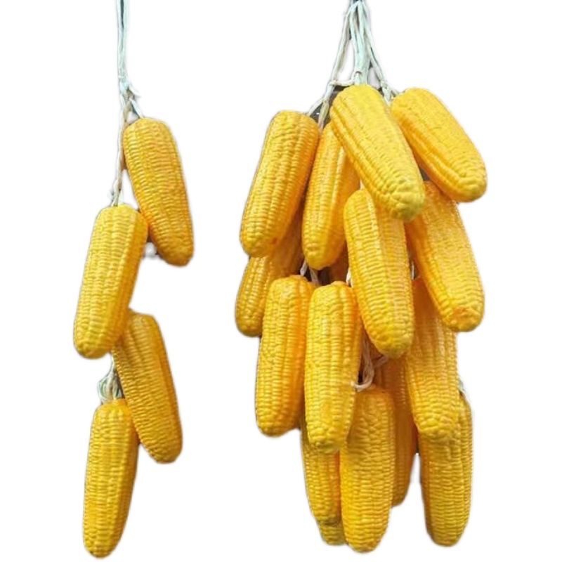 Vaisių ir daržovių vėrinė su kukurūzu, raudonąja paprika, česnaku ir dirbtiniais žemės riešutais – Kinų stiliaus dekoratyvinis aksesuaras namams ir restoranams (dovana bendraklasiams; Kalėdos; naujakuriams)