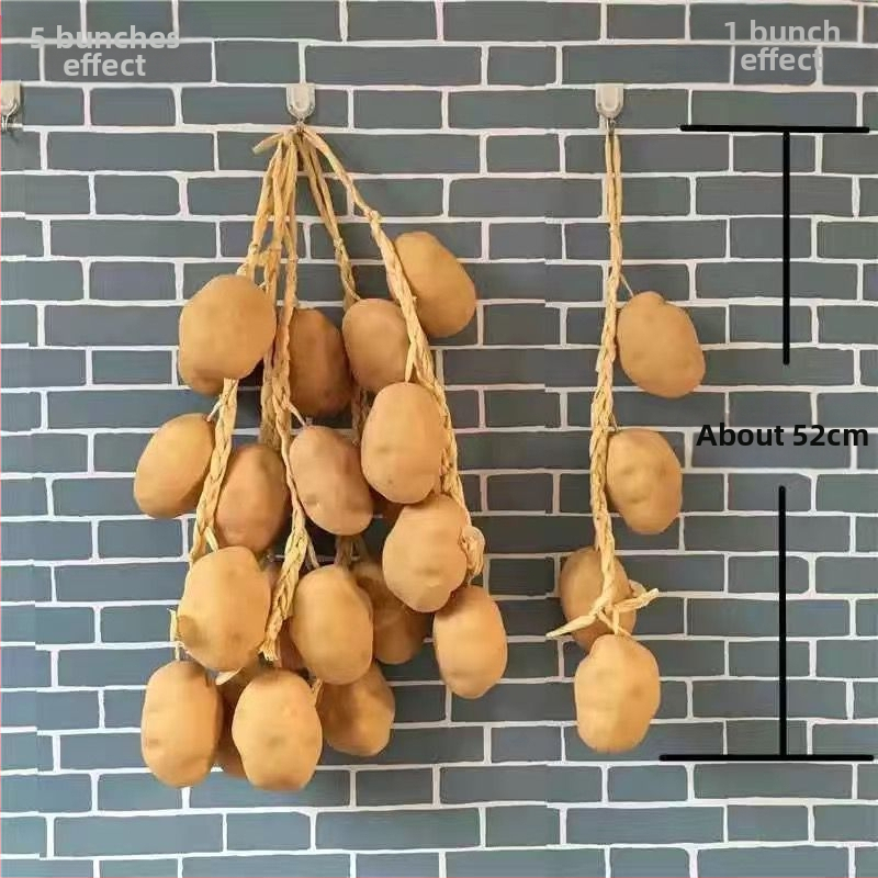 Vaisių ir daržovių vėrinė su kukurūzu, raudonąja paprika, česnaku ir dirbtiniais žemės riešutais – Kinų stiliaus dekoratyvinis aksesuaras namams ir restoranams (dovana bendraklasiams; Kalėdos; naujakuriams)