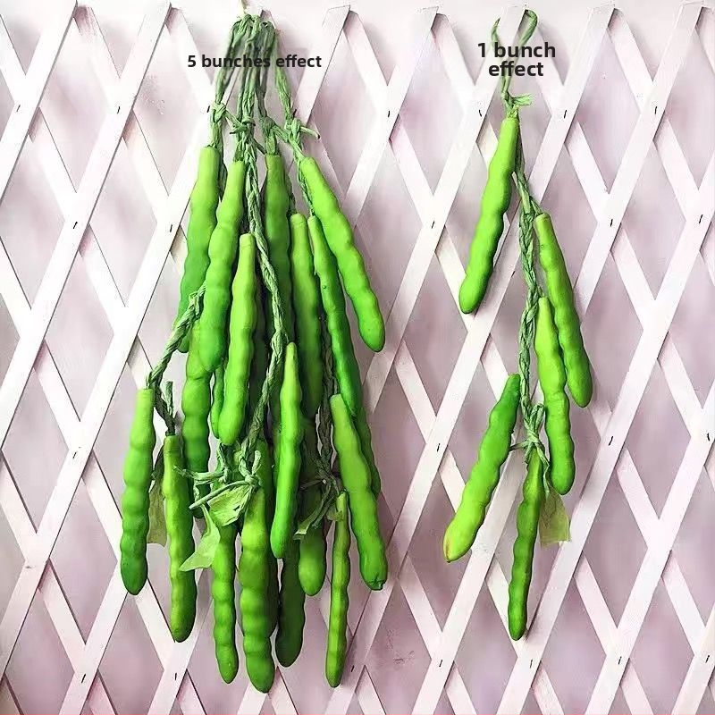 Vaisių ir daržovių vėrinė su kukurūzu, raudonąja paprika, česnaku ir dirbtiniais žemės riešutais – Kinų stiliaus dekoratyvinis aksesuaras namams ir restoranams (dovana bendraklasiams; Kalėdos; naujakuriams)