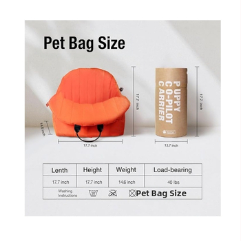 Automobilio sėdynės pagalvėlė šunims, poliesteris, lengvai valoma, reguliuojama ir nuimama, tinka priekinėms ir galinėms sėdynėms.