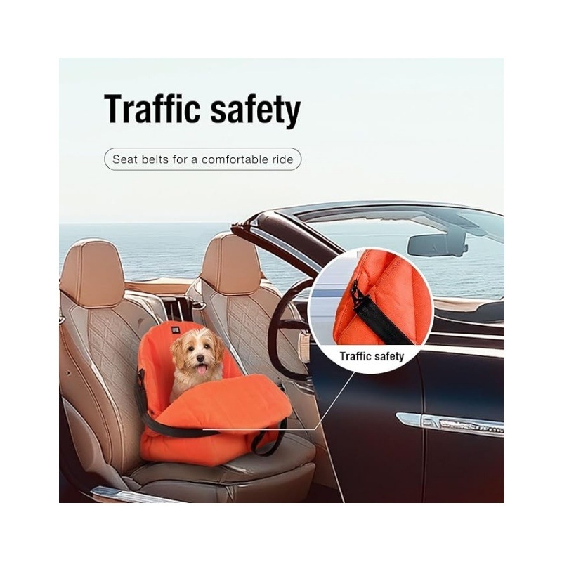 Automobilio sėdynės pagalvėlė šunims, poliesteris, lengvai valoma, reguliuojama ir nuimama, tinka priekinėms ir galinėms sėdynėms.