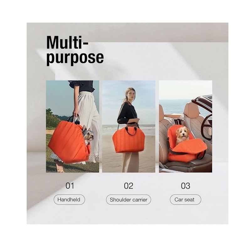 Automobilio sėdynės pagalvėlė šunims, poliesteris, lengvai valoma, reguliuojama ir nuimama, tinka priekinėms ir galinėms sėdynėms.