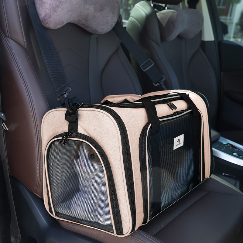 Hengjia poliesterio augintinių nešiojimo krepšys su crossbody dirželiu, kvėpuojantis, minkšta konstrukcija, tinkamas katėms ir mažiems šunims