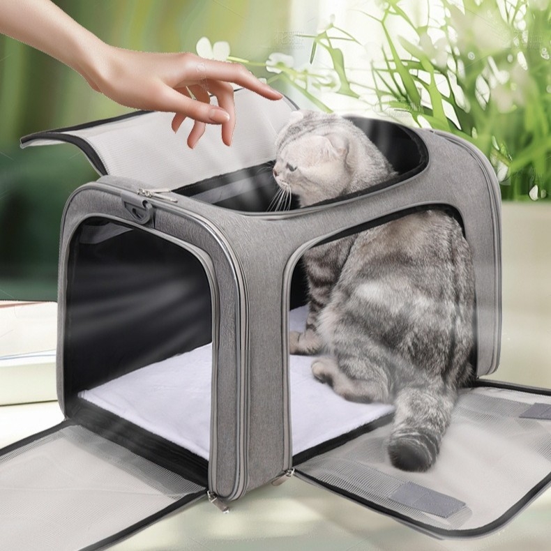 PVC medžiagos gyvūnų krepšys, didelė talpa, gyvūnų raštas, vidutinio kietumo