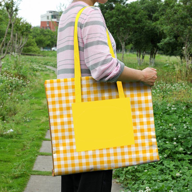 Āra divfunkcionāla piknika sega ar mugursomu, mitrumizturīga un smiltsizturīga, rāvējslēdzējs (Oxford audums 600D, 650 g, 2–4 personām)