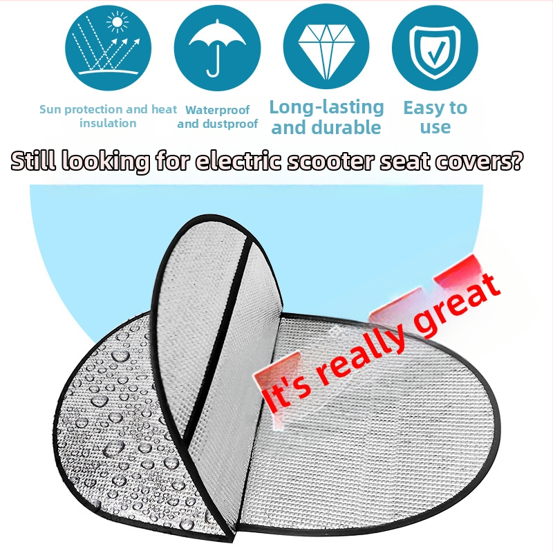 Калъф за седалка на електрически превоз със слънцезащита, топлоизолация, защита от изгаряне и водоустойчивост, памучно пълнеж, персонализируемо
