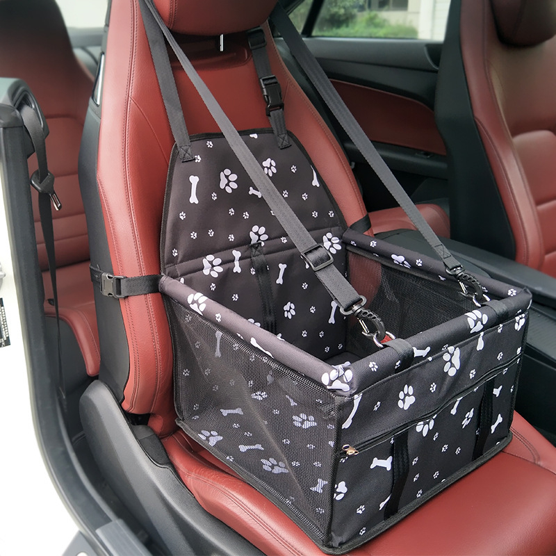 Krepšys naminiams gyvūnėliams automobiliui, priekinėms ir galinėms sėdynėms, kvėpuojanti tinklas, Oxford audinys, PVC kietas rėmas