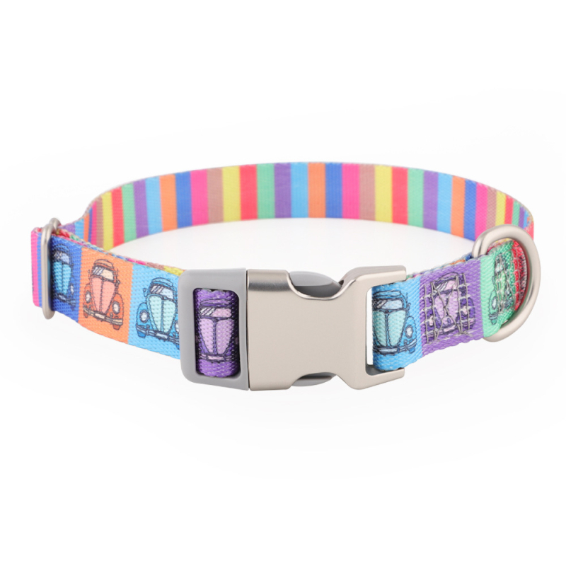 Nylon nyakörv kutyáknak hőtranszfer nyomtatással – nem állítható