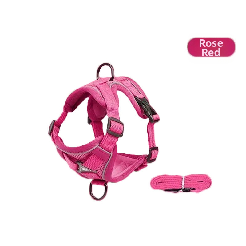 Katės krūtinės diržas – liemenės stiliaus dizainas, pasivaikščiojimams