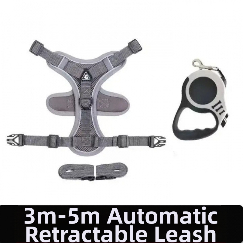 Katės krūtinės diržas – liemenės stiliaus dizainas, pasivaikščiojimams