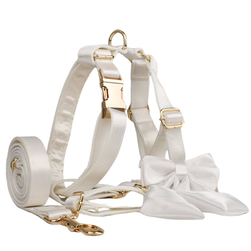 Textilből készült kutyanyakörv és póráz gravírozható, állítható, Flannelette márka, Guangdong eredet