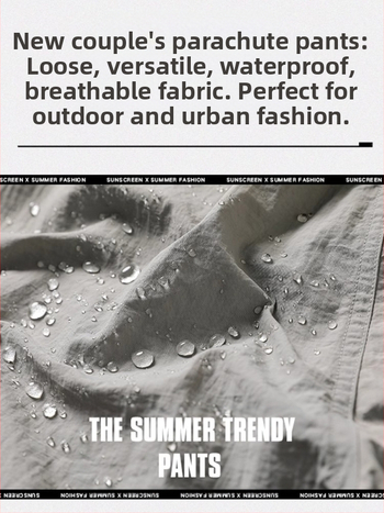 женски панталони в парашютен стил за открито — ветроустойчиви, водоустойчиви, дишащи, бързосъхнещи, полиестер 95%+