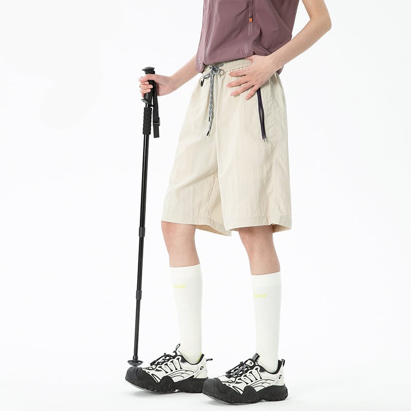 женски панталони в парашютен стил за открито — ветроустойчиви, водоустойчиви, дишащи, бързосъхнещи, полиестер 95%+