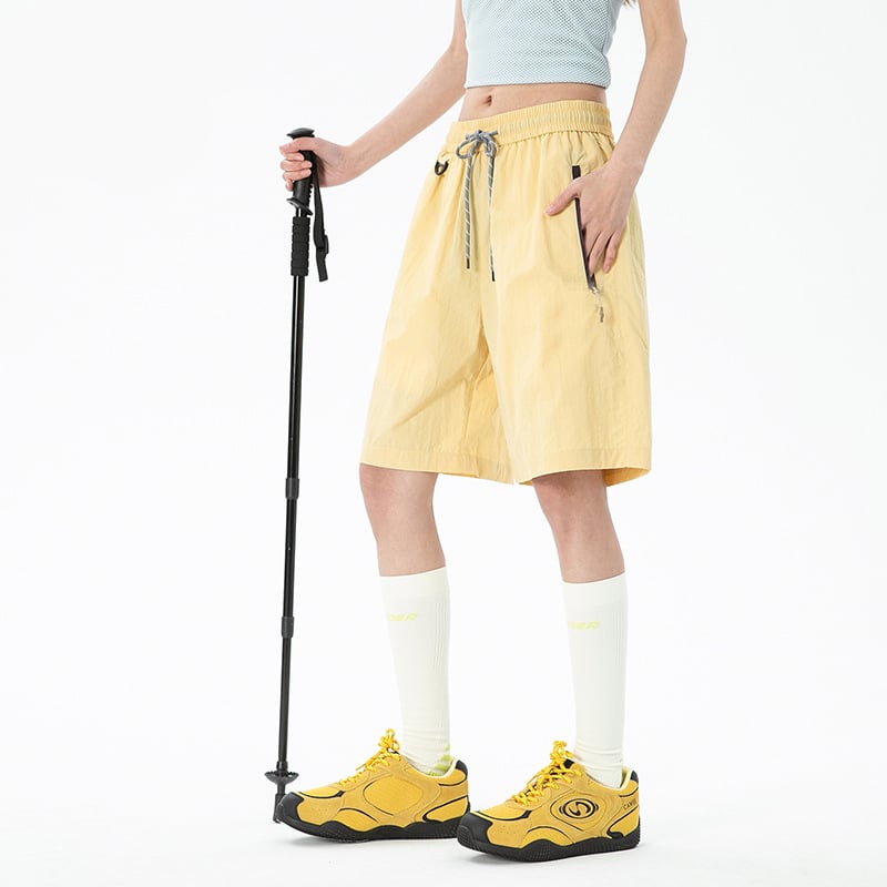 женски панталони в парашютен стил за открито — ветроустойчиви, водоустойчиви, дишащи, бързосъхнещи, полиестер 95%+