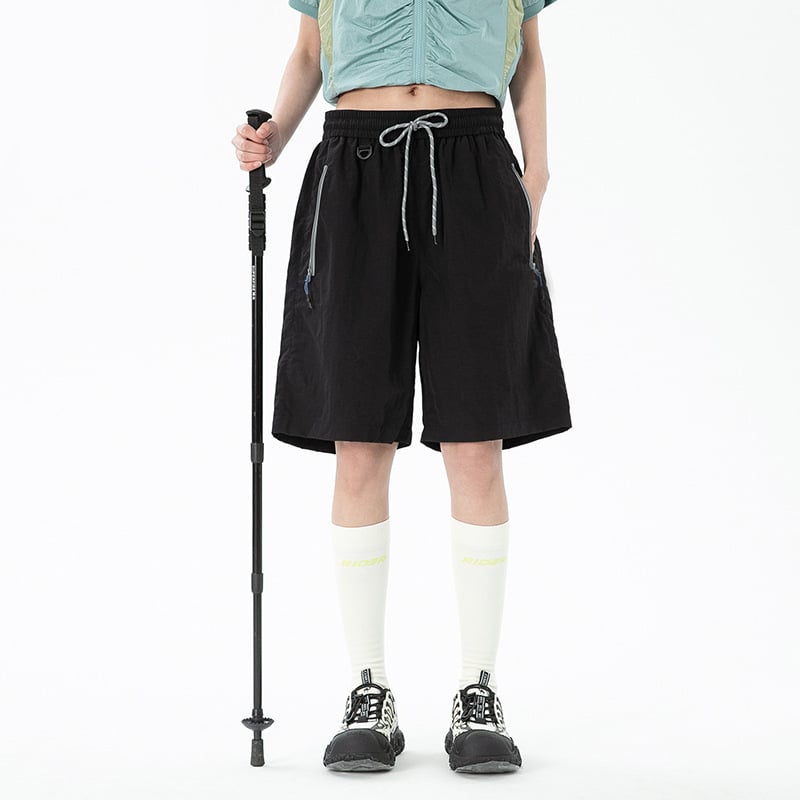 женски панталони в парашютен стил за открито — ветроустойчиви, водоустойчиви, дишащи, бързосъхнещи, полиестер 95%+