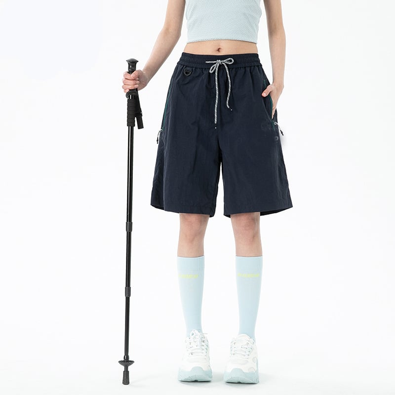 женски панталони в парашютен стил за открито — ветроустойчиви, водоустойчиви, дишащи, бързосъхнещи, полиестер 95%+