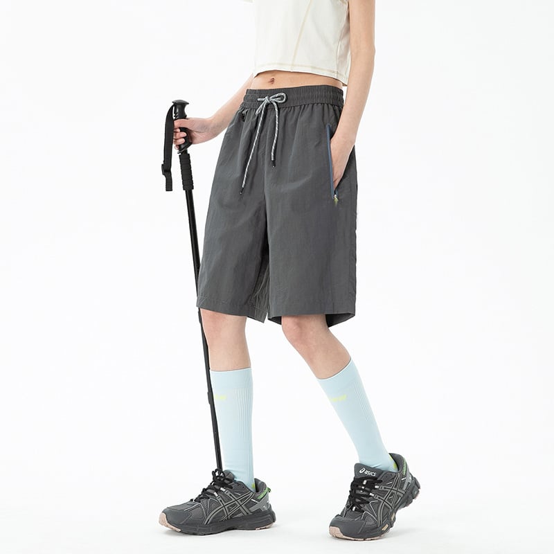 женски панталони в парашютен стил за открито — ветроустойчиви, водоустойчиви, дишащи, бързосъхнещи, полиестер 95%+