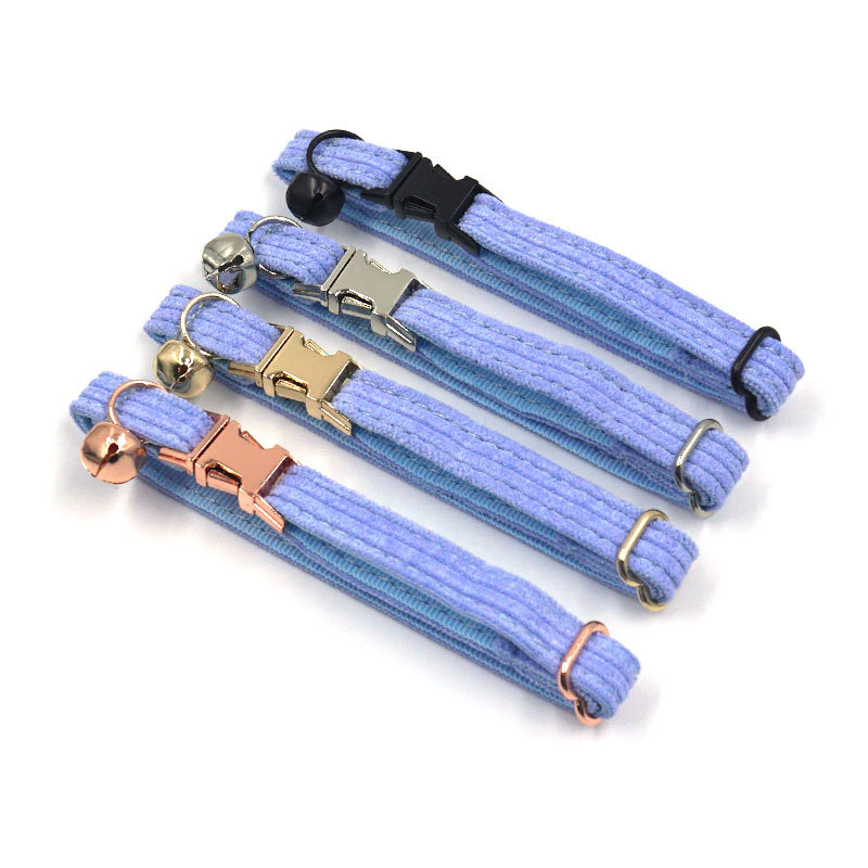 Katės kaklo apykaklė iš corduroy audinio, lazeriu graviruotas vardas, prekinis ženklas Thousand Years Old