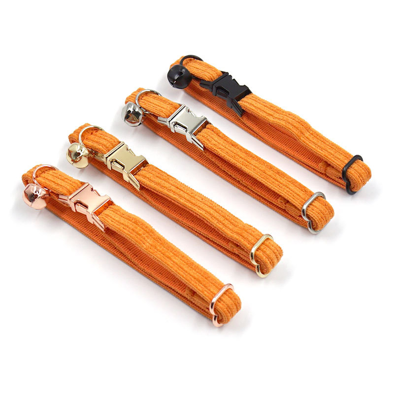 Katės kaklo apykaklė iš corduroy audinio, lazeriu graviruotas vardas, prekinis ženklas Thousand Years Old