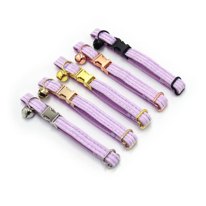 Katės kaklo apykaklė iš corduroy audinio, lazeriu graviruotas vardas, prekinis ženklas Thousand Years Old