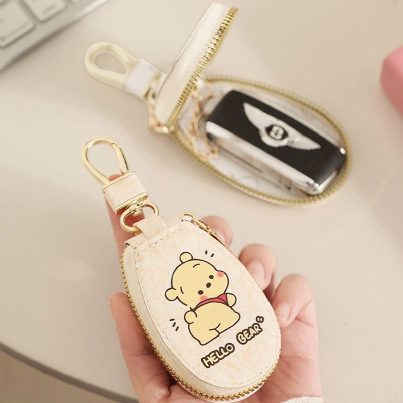 Raktų dėklas — daugiafunkcinis mini dizainas, PU medžiaga, animacinis motyvas, apsauga nuo vagystės, kasdieniam naudojimui
