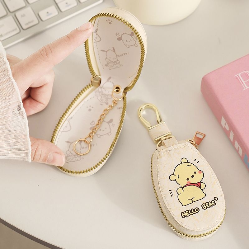 Raktų dėklas — daugiafunkcinis mini dizainas, PU medžiaga, animacinis motyvas, apsauga nuo vagystės, kasdieniam naudojimui