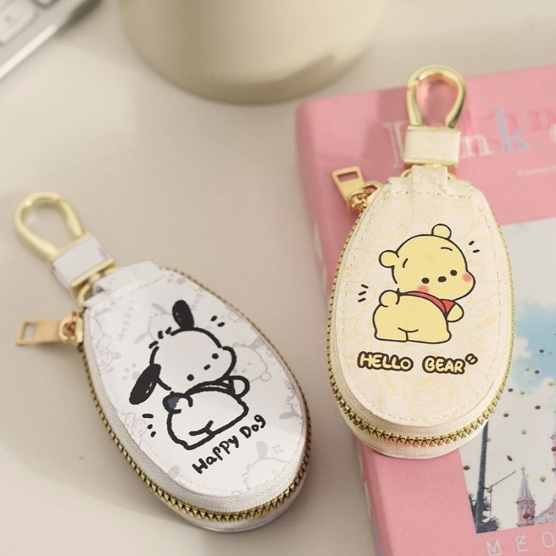 Raktų dėklas — daugiafunkcinis mini dizainas, PU medžiaga, animacinis motyvas, apsauga nuo vagystės, kasdieniam naudojimui