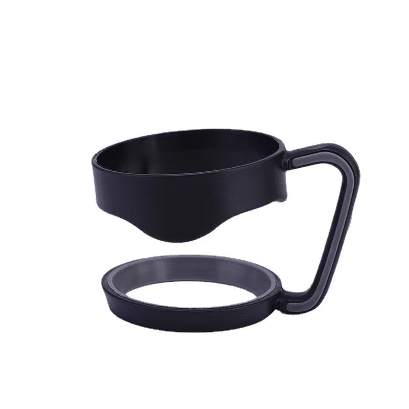 Puodelių rinkinys su plastine rankena ir automobilio puodelio laikiklis — Gold, Medžiaga: Audinys, Spausdintas logotipas, Personalizavimas, Modernus minimalistinis stilius, Pirmaklasė kokybė.