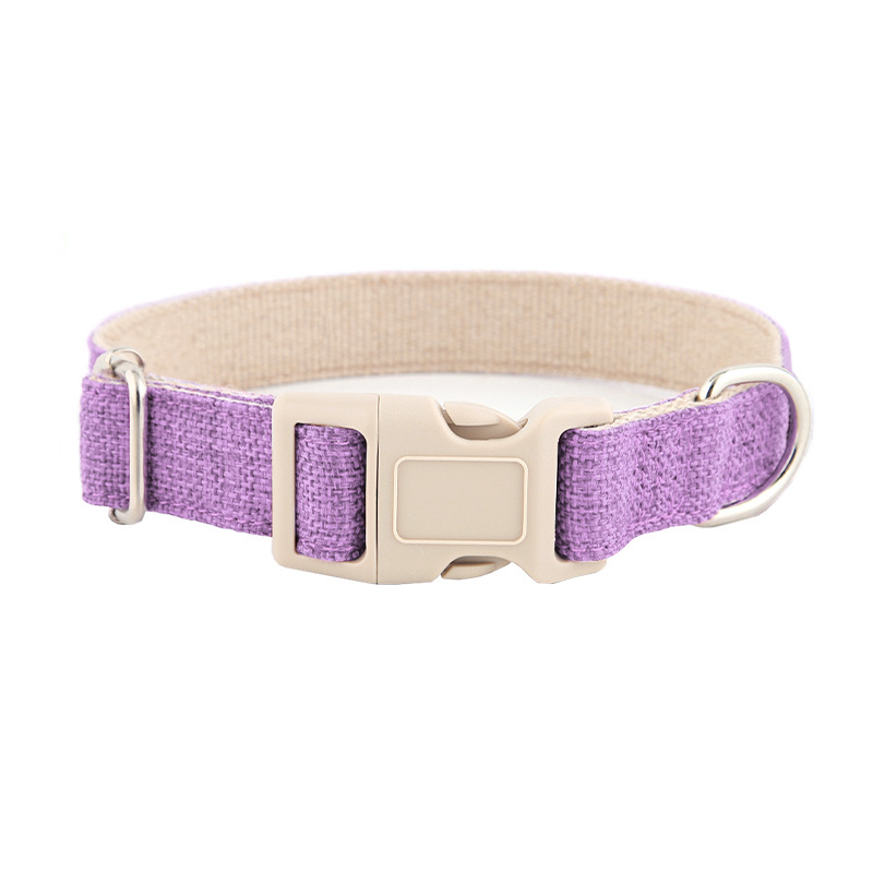 Kutyanyakörv lenanyagból, állítható, csattal záródó, kovboj stílus