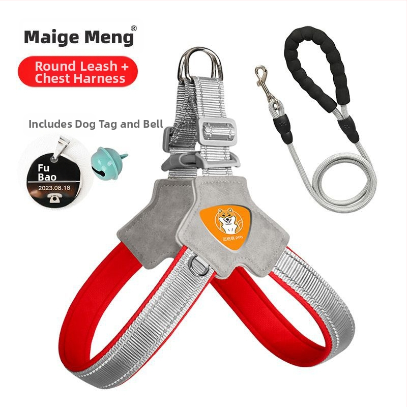 Šuns liemenė su krūtine diržu – ėjimui su pavadėliu