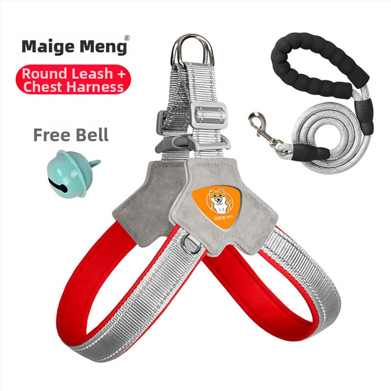 Šuns liemenė su krūtine diržu – ėjimui su pavadėliu